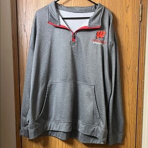 Wisconsin Badgers Gray Quarter-Zip Pullover